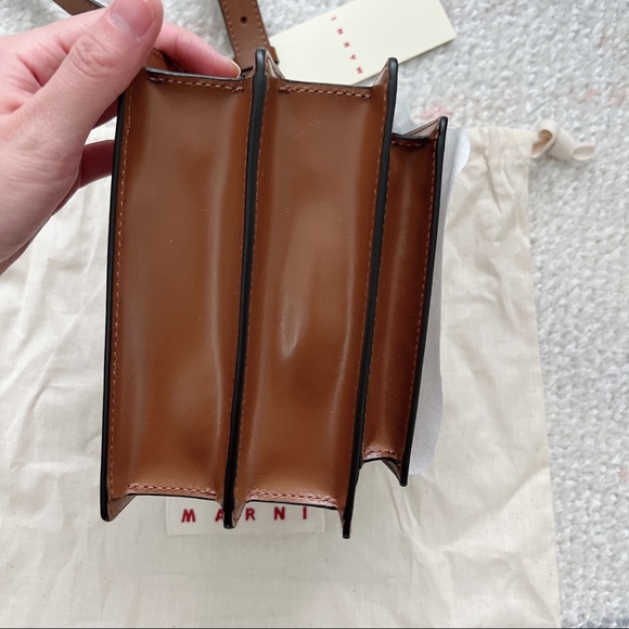 NWT Marni Trunk Mini Calfskin Woven Shoulder Bag - Picture 13 of 15